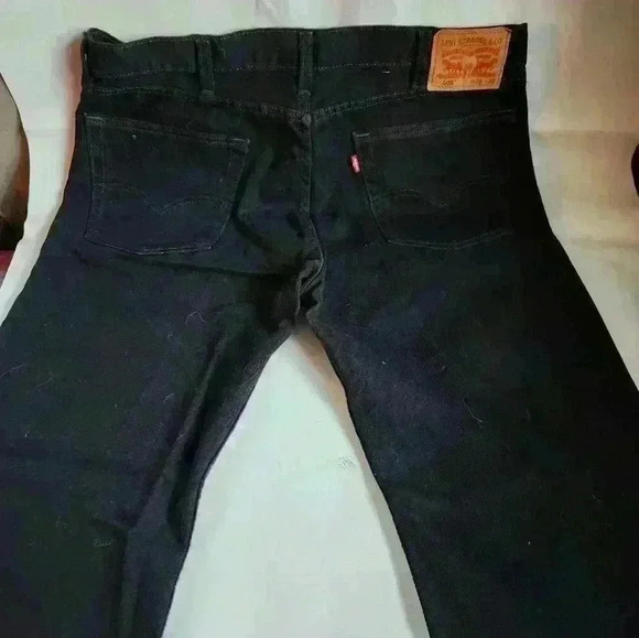 Levi's 505 Original Straight Leg Men's Original FIT Jeans, Size 38x30 Black Den - Picture 3 of 4